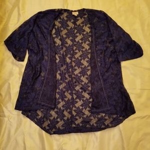 Lularoe floral lacy lindsay cardigan